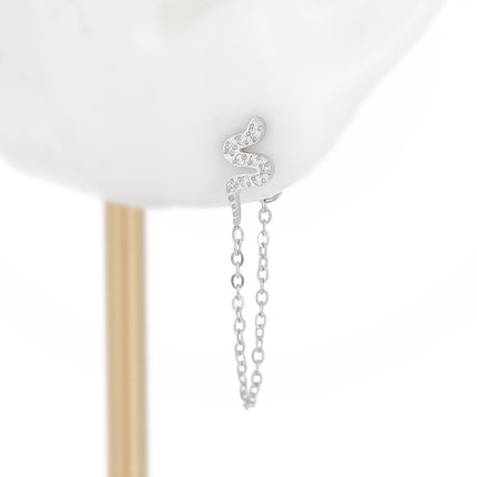 Boucles Serpille - Serpent et zircones