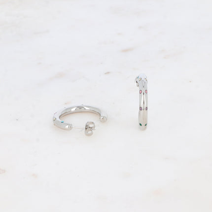 Créoles Grande Orria - lisses avec oxydes de zirconium