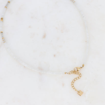 Collier Cybelle doré - pierres naturelles