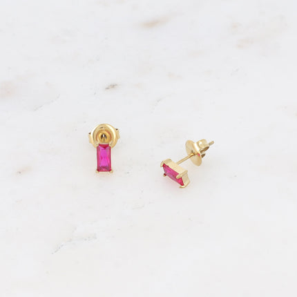 Filia stud earrings - rectangular crystals