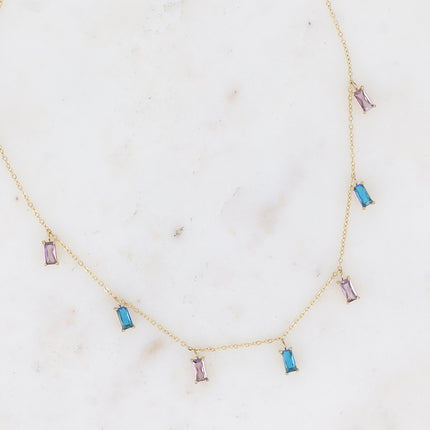 Collier Filia - 7 cristaux rectangulaires
