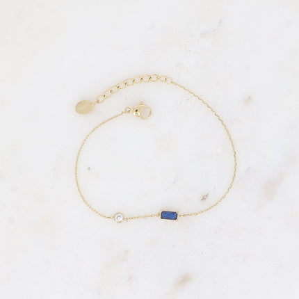Bracelet - cristal rectangulaire et oxyde de zirconium