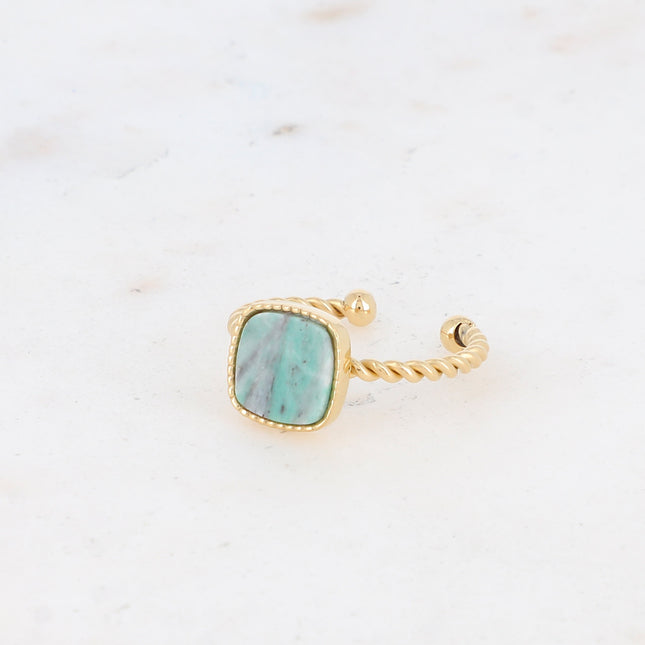 Chloefina ring - square natural stone