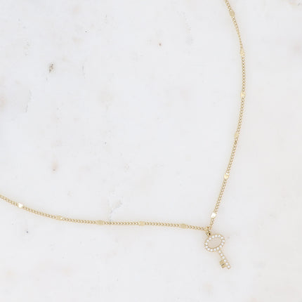 Collier Pariss - clef et oxydes de zirconium