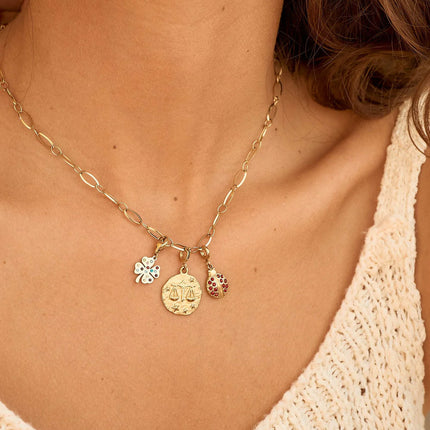 Charm Selly avec trèfle serti de zirconiums