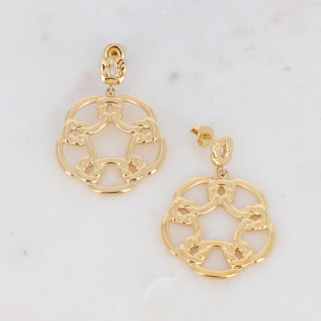 Assen stud earrings - openwork rosette