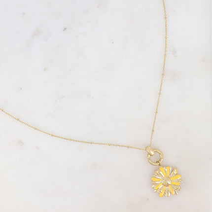 Collier Hortense - marguerite émaillée