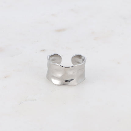 Bague Saphira - effet martelé