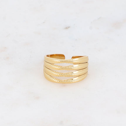 Bague Juliana - 4 rangs - texturé