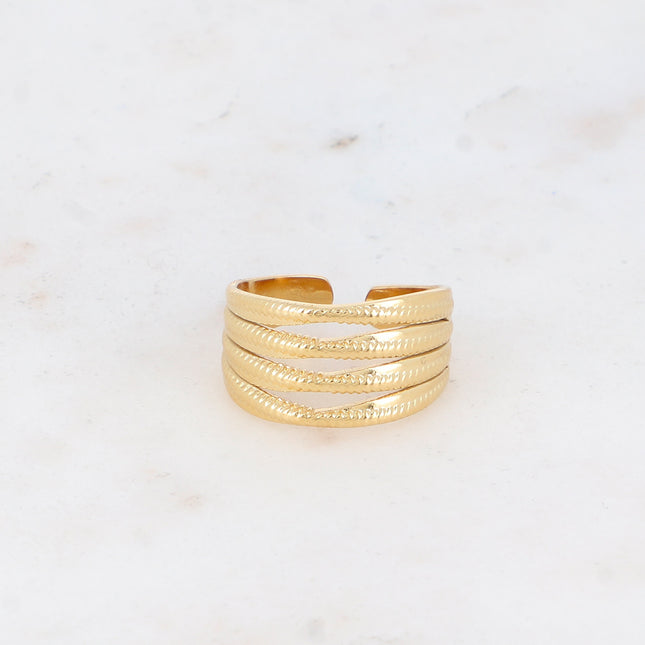 Bague Juliana - 4 rangs - texturé
