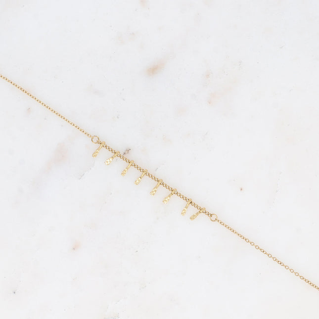 Bracelet aux barres martelées