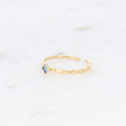Bague Zayne - fine, losange et oxydes de zirconium