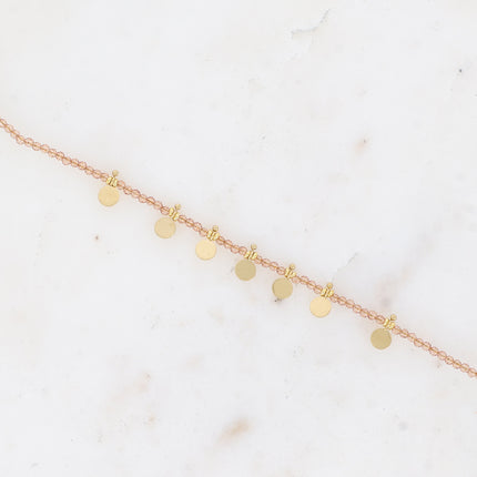 Bracelet - pâtes de verre et pampilles rondes