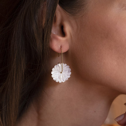 Boucles Souad - fleur nacrée