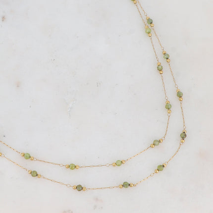 Collier 2 rangs Nerrina - pierres naturelles