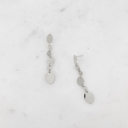 Ovlina drop earrings - oval tassels