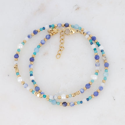 Bracelet Priciane - 2 tours avec pierres naturelles