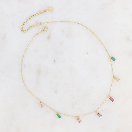 Collier Filia - 7 cristaux rectangulaires