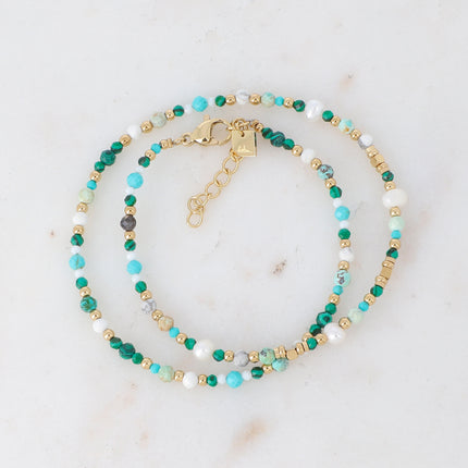 Bracelet Priciane - 2 tours avec pierres naturelles