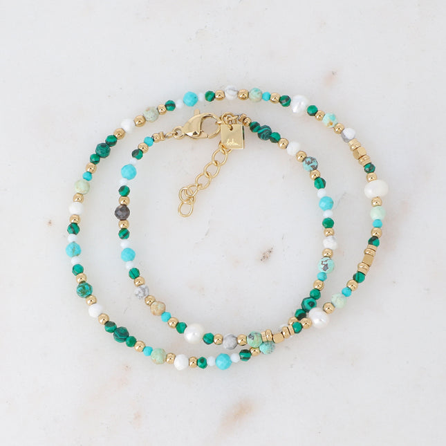 Bracelet Priciane - 2 tours avec pierres naturelles