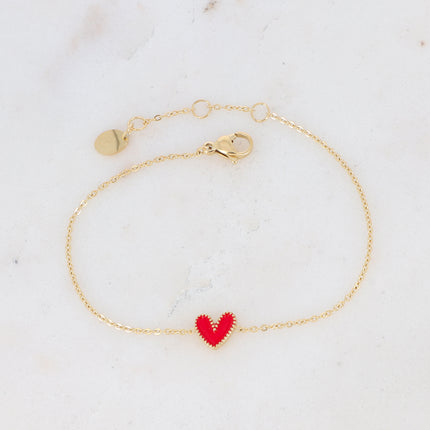 Bracelet Yesenia - coeur émaillé