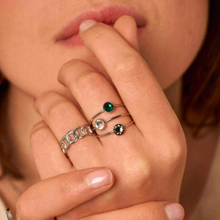 Bague fine Ally - cristal Swarovski®