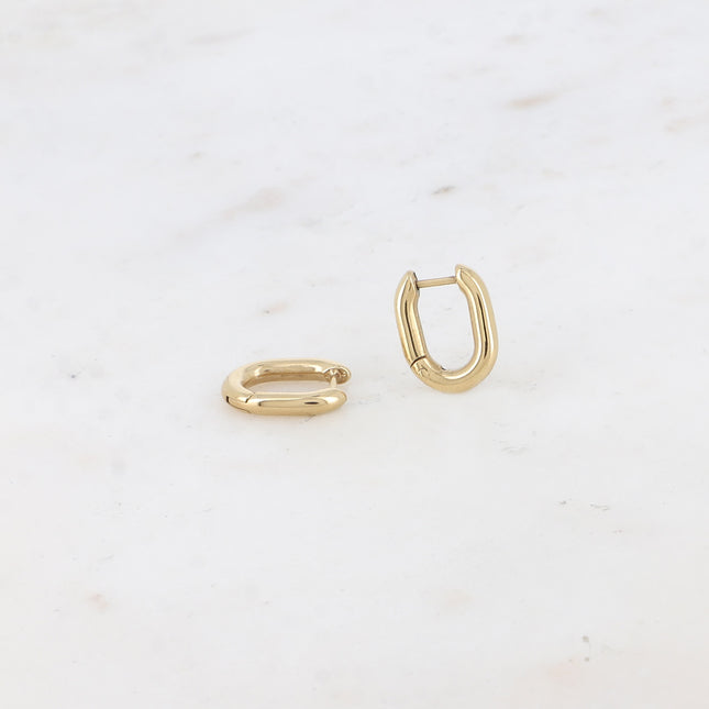 Lundino hoop earrings - oval 12 x 14.5 mm
