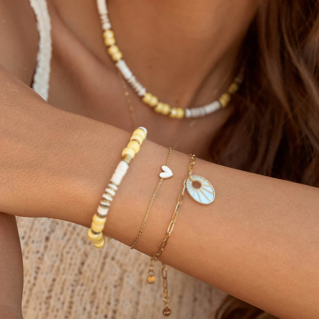 Bracelet Yesenia - coeur émaillé