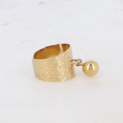 Bague Badia - martelé et pampille boule