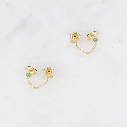 Mono-boucles Florine - coeur et oxyde de zirconium