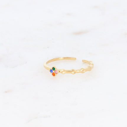 Bague Zayne - fine, losange et oxydes de zirconium