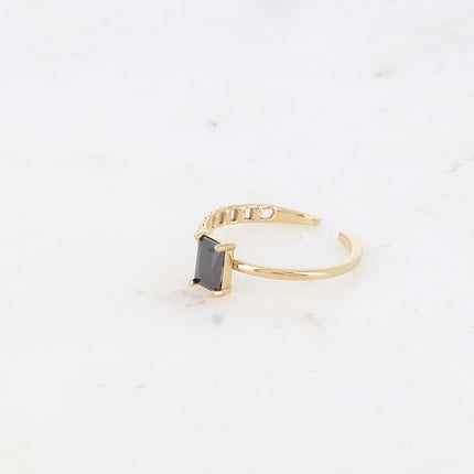 Bague Louania - oxyde de zirconium rectangle