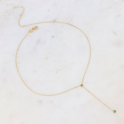 Collier Yara en Y - 2 oxydes de zirconium
