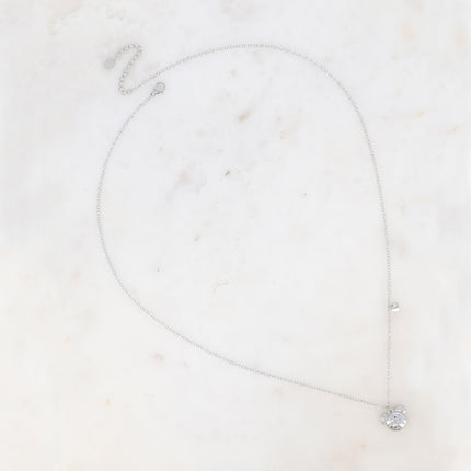 Collier Rosa - nounours et pampille coeur