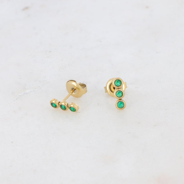 Mizano stud earrings - 3 zirconium oxides