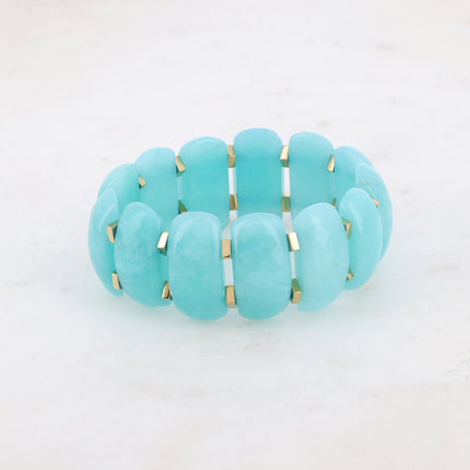 Bracelet Jennah - élastique avec grosses pierres naturelles
