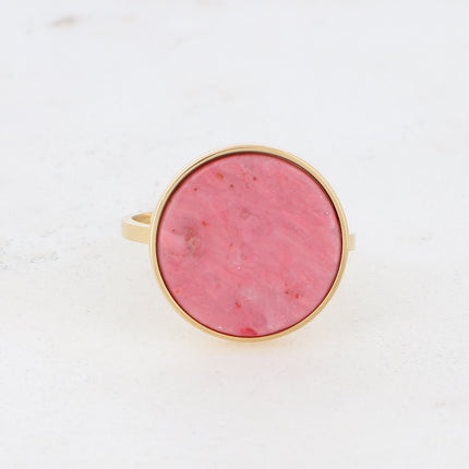 Bague Maxine - pierre naturelle ronde