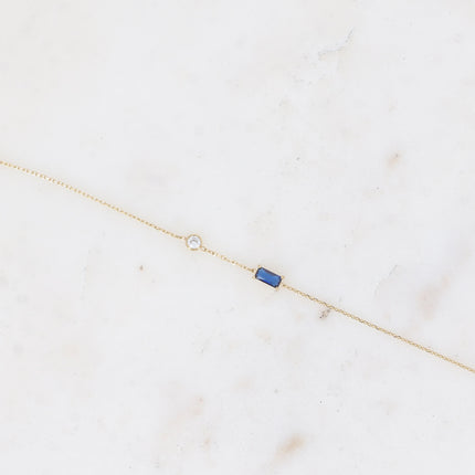 Bracelet - cristal rectangulaire et oxyde de zirconium