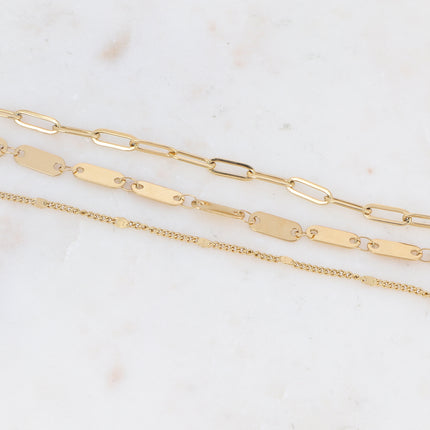 Bracelet Wiktoria 3 rangs - mailles