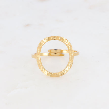 Bague Kalias - cercle ajouré et martelé