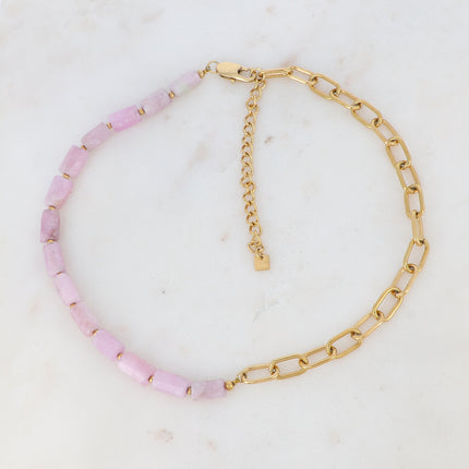 Orane Necklace - natural stone and chain