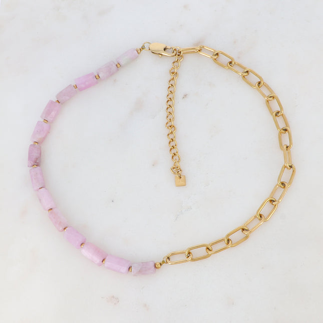 Orane Necklace - natural stone and chain
