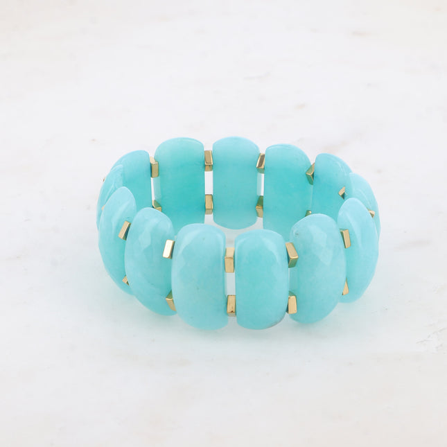 Bracelet Jennah - élastique avec grosses pierres naturelles