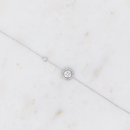 Bracelet - round crystal and zirconium oxides