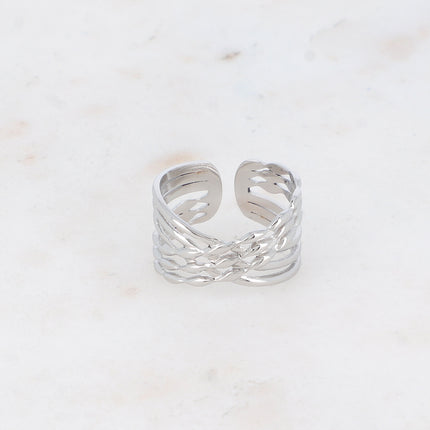 Bague Wendy - lignes entrecroisées