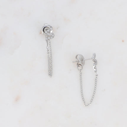 Boucles Serpille - Serpent et zircones