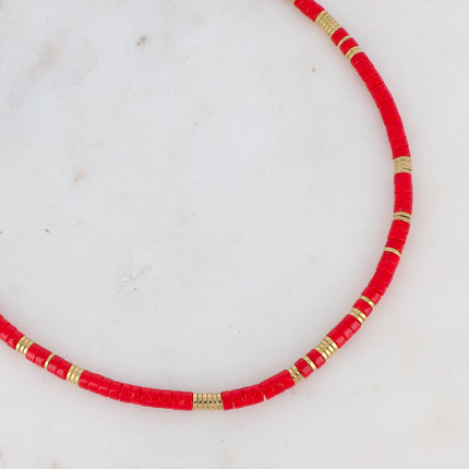 Collier Olivine avec pierres naturelles et perles rondelles