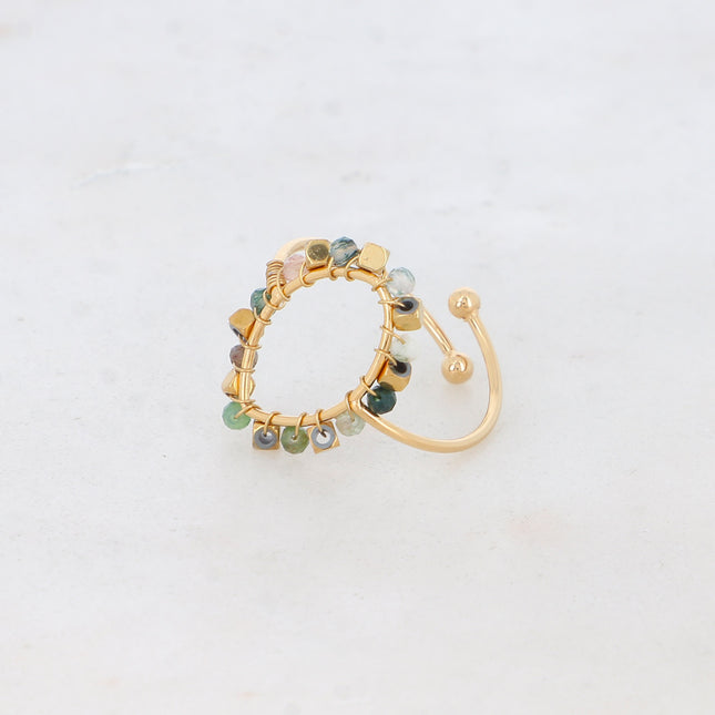 Gloria ring with natural stones