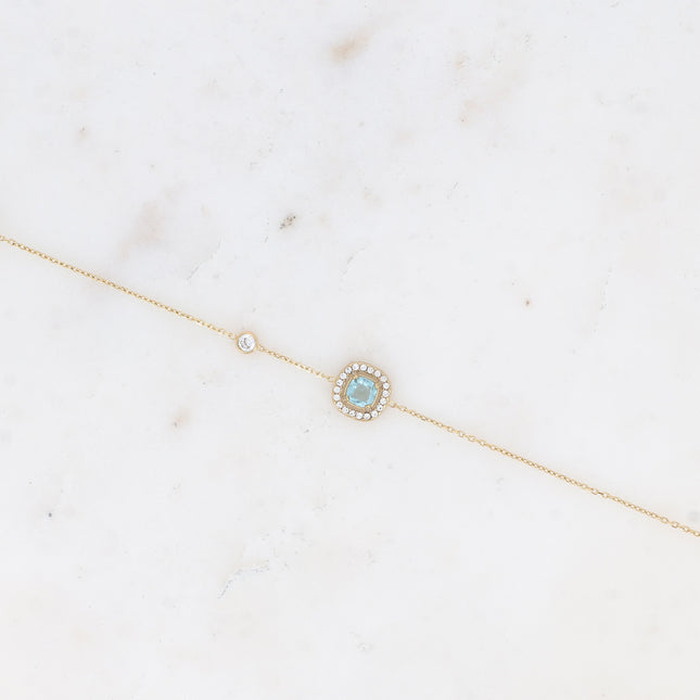 Bracelet - square crystal and zirconium oxides