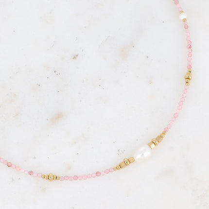 Collier Lionel - pierres naturelles et perles d'eau douce